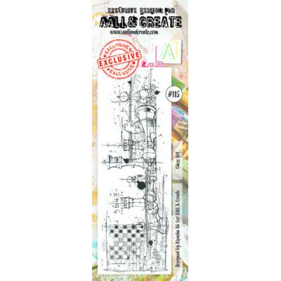 AALL & Create Clear Stamp Nr. 115 - Border Chess Art